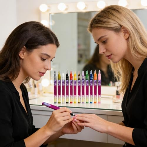 Stylos à ongles double pointe imperméables et marqueurs doux