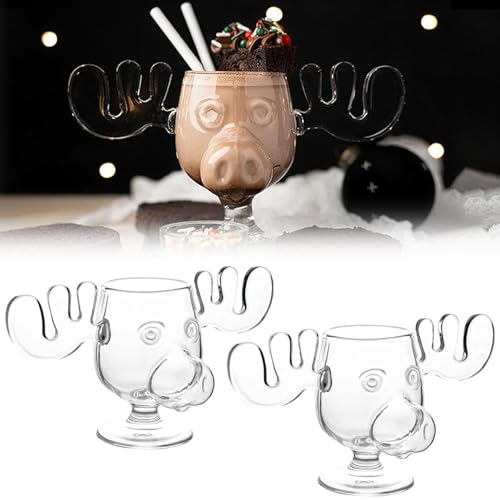 TZEKING 2 Stück Weihnachtstasse,Weihnachtsgläser National...