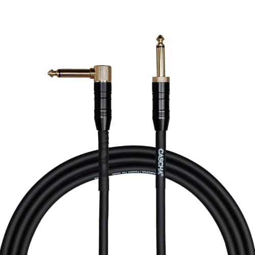 CASCHA Professional Line Guitar Cable, Angled, Black, 6 m - Image 2