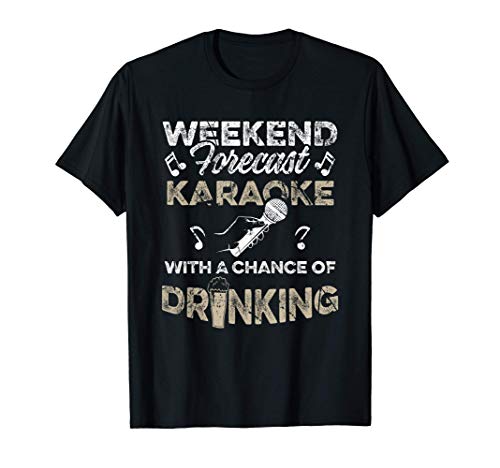 Funny Karaoke Singer Bar Music Lover Singing Drinking Bar Camiseta