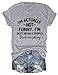 WERYSMGK I'm Actually Not Funny Shirts for Women Sarcastic Saying Tshirt Casual Crew Neck Graphic Tee Humorous Summer Tops (Grey,3XL)