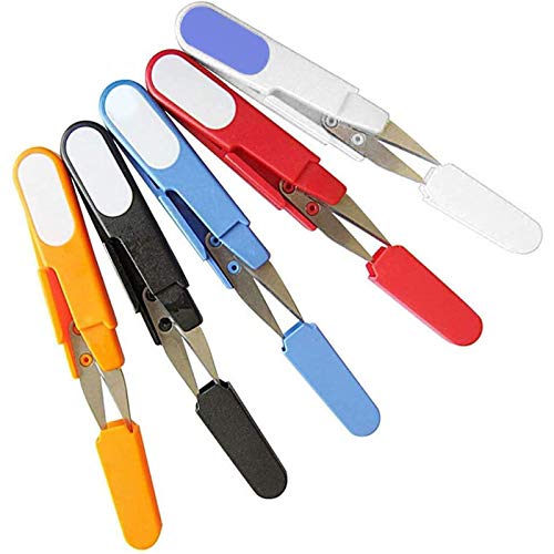 10 Pcs Embroidery Scissors, Sewing Scissors, Yarn Scissors Portable Scissor U-Type Fishing Thread Cutter, Mini Small Snips Trimming Nipper, DIY Stitch Supplies