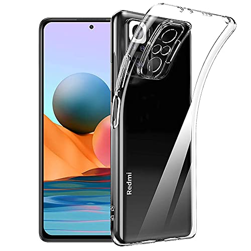 NOVAGO Compatible avec Xiaomi Redmi Note 10 Pro/Redmi Note 10 Pro Max - Coque Transparent en Gel Souple Solide
