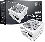 Montech Titan PLA 1000W High-End ATX Gaming Power Supply - 80 Plus Platinum & Cybenetics Platinum - Fully Modular - ATX 3.1 & PCIe 5.1 Ready -10 Years Coverage - White