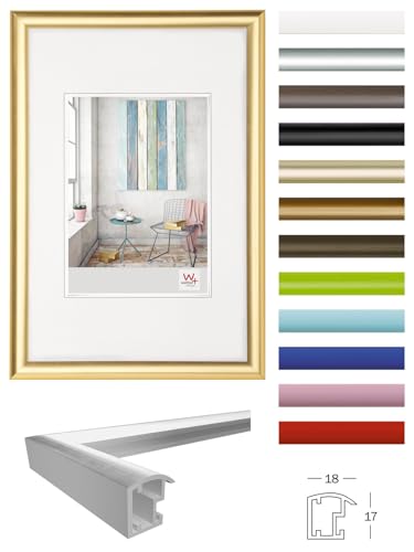 walther design Bilderrahmen silber 40 x 50 cm 3er Pack, Trendstyle Kunststoffrahmen KP050S3 – Ansicht 2