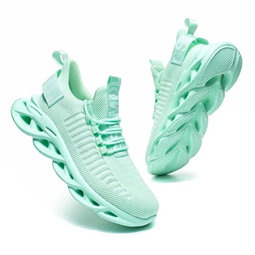Gslmoln Womens Sneakers Casual Shoes - Walking Tennis Shoes Lightweight Breathable Sport Shoes For Nurses Gym Jogging Trainers Green Size 8 #TOP5