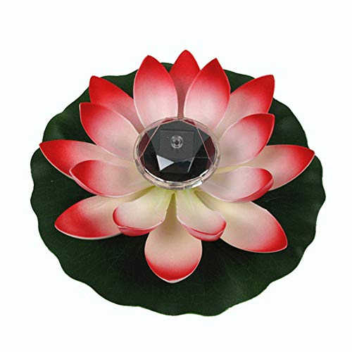 WE-WIN Lámpara Solar Flotante de la Flor de la luz del Loto LED para la luz Nocturna de la Piscina del Estanque del jardín del jardín
