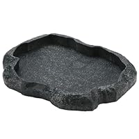 KooingTech Schildkröten Wasserschale, Reptilien Wasser Tablett, 18x14x2cm Reptilien Wasserschale Haustierfutterschale für Schildkröte Eidechse