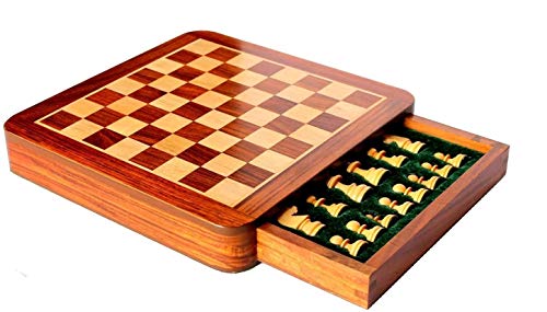 Jeu d'échecs en bois stable magnétique pour éviter la chute des pièces