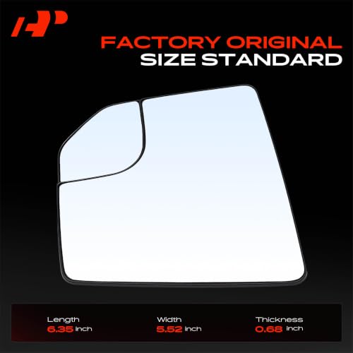 A-Premium Left Driver Side Non-Heated Mirror Glass with Backing Plate - Compatible with Ford F-150 F150 2015-2020 - Exterior Side View Flat Mirror with Spotter Glass by A-Premium - Used condition - Image 4