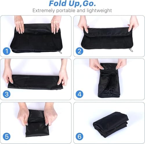 Image of 7 Pcs Travel Organizer Bag Set for Luggage | Waterproof Packing Cubes for Clothes, Shoes & Toiletries | Foldable Travel Storage Bags for Men & Women | Black Travel Pouch Set (BLACK)
