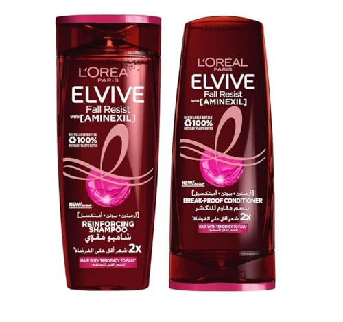 LOréal Paris Elvive Fall Resist with AMINEXIL Reinforcing Shampoo 400 ml + Break- Proof Conditioner 200 ml