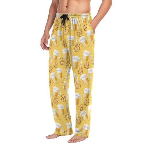 Laprad Men's Pajama Pants Lounge Comfy Pjs Bottoms Beer Cookies Soft Sleep Pant with Pockets4