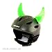 Helm-Ohren Hörner für den Skihelm, Snowboardhelm, Kinder-Helm, Kinder-Skihelm oder Motorradhelm - verwandelt den Helm in EIN EINZELSTÜCK - für Kinder und Erwachsene HELMDEKO (Neon-Grün)