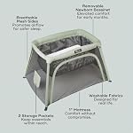 Babymoov Moov & Comfy 3-in-1 Travel Crib & Playard, Portable Baby Bed, Bassinet & Play Yard for Home, Travel, Naps, Sleepovers, Play & Rest, Portable Bassinet, Sage