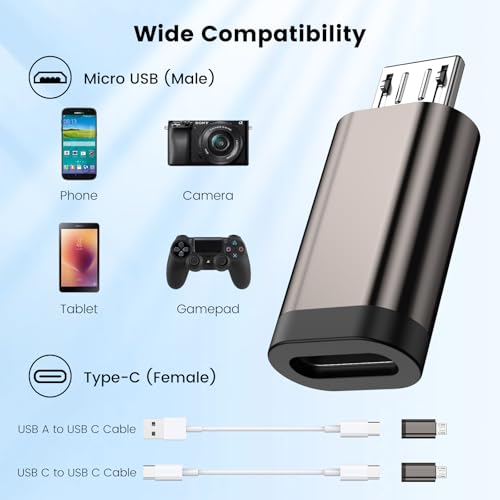 MOSWAG USB C to Micro Adapter (3 Pack) USB Type C Female to Micro Adapter, Type C to microadapter for Samsung Galaxy S7 Edge, S6, S6 Edge by MOSWAG - Image 5