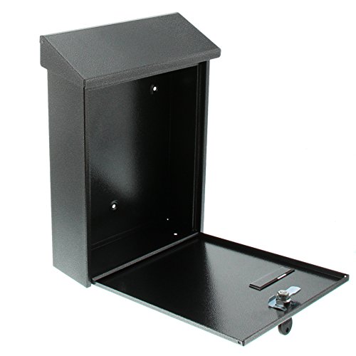 Burg-Wächter, Briefkasten mit aufklappbarem Regendach, DIN B5 Einwurf-Format, Verzinkter Stahl, Daily 5861, Eisen