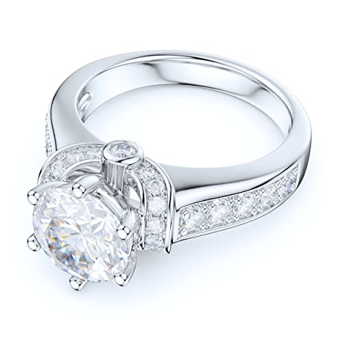 Sterling Silver Luxury Vintage 2CT Simulated Round Brilliant Cut Diamond or Moissanite Promise Engagement Ring3