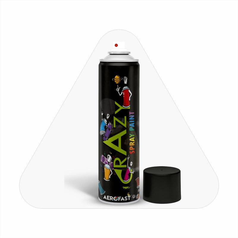 AEROFAST Crazy DIY Spray Paint, Multipurpose, Non Chipping Acrylic Color Spray for Premium Shiny Surface on Metal, Wood and ceramic coating used for Interior and Exterior Usage Signal White, 400ml-image-37