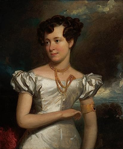 Tableau portrait de Clara Fisher Henry Inman toile 60x90cm
