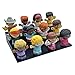 EnderToys Little People Toy Figure Stadium Display - 3x4 Black, Plastic Tiered Miniature Model Collector Riser Stand with Pegs, Cabinet Shelf Showcase Accessory for Office or Bedroom