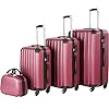 tectake 403410 Kofferset Pucci 4-delig – wijnrood