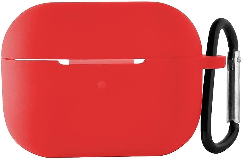 GaloreGalore Case for Apple AirPods Pro 2 2nd Generation, TWS Soft Silicone Pouch with Hook, 360° Full Shock-Absorbing Protection (Cover Only)-Red