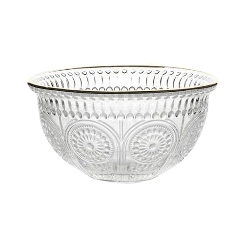 LYP-DEINEOMGS - Rührschüssel-Set aus Glas, Salat-Servierschüssel, ofenfest, transparent, Trifle-Punschschale for Backen, Mischen, Servieren von Desserts, langlebig, kratzfest, unverzichtbar for die Küche(B)