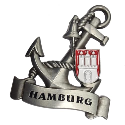 Kühlschrankmagnet Hamburg 3D ·Anker· ·Wappen· Magnet Souvenir