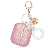 VISOOM Case for Airpods 3 Pink Airpods 3rd Cases 2021 Silicone for iPod 3 Earbuds Case Cover Women Wireless Charging Case with Accessories Girl Bling Keychain for Apple Ear Buds 3rd Generation