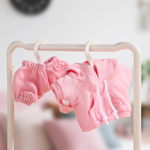 Image of 6.7 Inch Doll Clothes Set, Fun Fashion Doll Hoodies & Pants Cute Practical Costume Accessories for Figure Dressing (Pink)