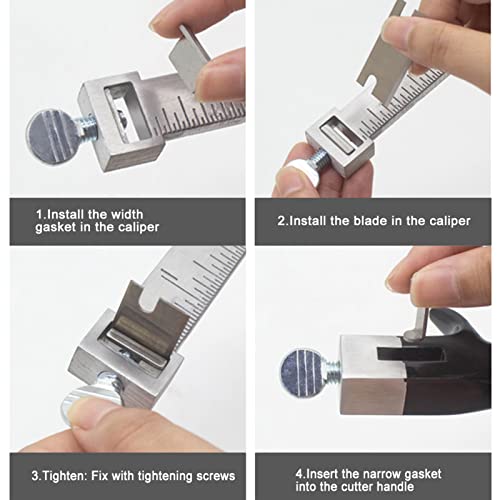 DIY Lederband Gurt Schneider Professionelles Hand Ledergurt Schneide Werkzeug mit Aluminiumgriff, für Ledergurte bis zu 4in