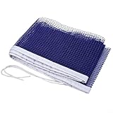 Gdfnmogo Red de tenis de mesa, portátil, 180 cm x 15 cm, red de poliéster negro y azul con 4 cuerdas (negro) o 3 cuerdas (azul) encuadernación única, para interior y exterior (polietileno azul)