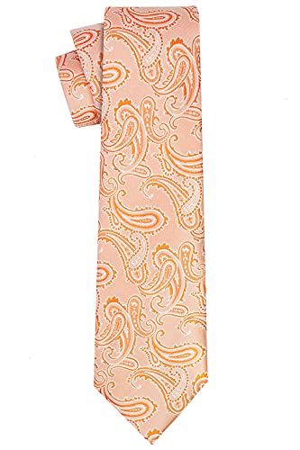 Image of KissTies Mens Paisley Tie And Pocket Square Necktie Sets