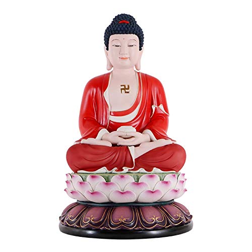 statues Craftsmanship Dehua Porcelain Guanyin Buddha Craft Ornaments Handmade Ceramics Buddha Statue Of Sakyamuni Buddha Buddha Statue (Color : Creamy White) The New