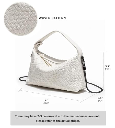 Image of Sweetovo Vegan PU Leather Hobo Tote Bag, Metal Chain Crossbody Purse