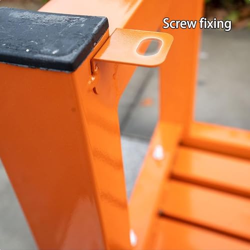Banc de jardin résistant aux intempéries orange en métal de 100cm - 6