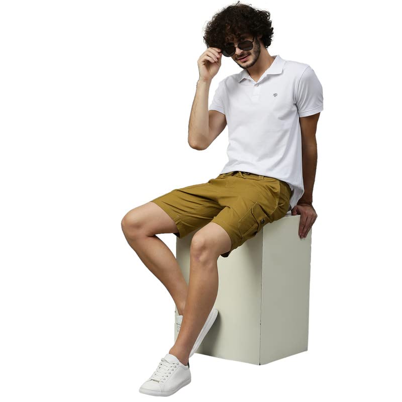 Image of Hubberholme Men Cargo Shorts - Lightweight Regular Fit Lounge Shorts - Stretchable Pure Cotton Shorts for Men's Sports, Short with Pocket for Running /Gyming Athleisure Shorts with Extra Comfort