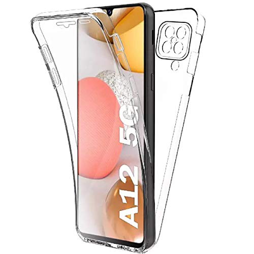 AC GSM Coque Compatible avec Samsung Galaxy A12 Coque 360 Protection Housse Silicone TPU Gel et PC Rigide Intégral Anti Choc Cover