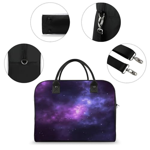 Bolso Tote Magic Galaxy Sky morado con cremallera miniatura 6