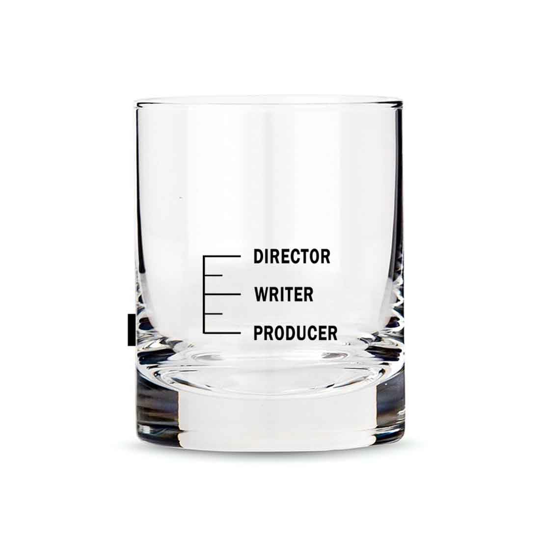 Nutcase Whiskey Glass with 30, 60 ML Mark for Whisky Scotch Single Malt Lovers - Director Writer Producer - Filmy Bollywood Gifts
