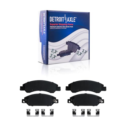 Image of Detroit Axle - Brake Kit for 2005 2006 2007 Chevy GMC Silverado Sierra 1500 | Front Drilled & Slotted Rotors Ceramic Brakes Pads and Rear Drums Semi-metallic Shoes Replacement