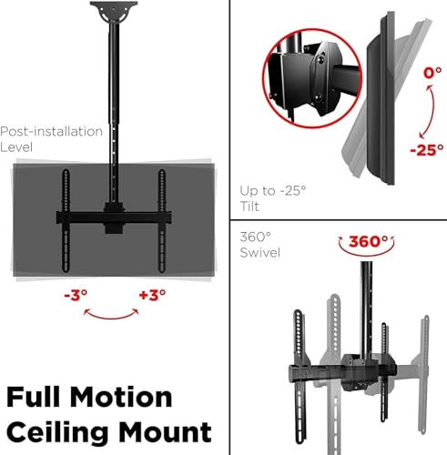 Support de montage au plafond pour téléviseur à hauteur réglable - 2