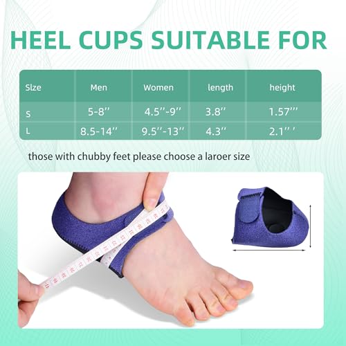 Image of Plantar Fasciitis Gel Heel Protectors Pain Relief Heel Cups for Women Men Heels Spur, Heel Inserts Cushion Pads for Heel Pain and Spur for Achilles Tendonitis Cracked Heels for Women and Men