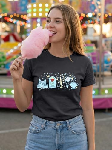 Image of Magic Kingdom Shirt for Women Magical Shirt Family Vacation Tee Casual Holiday Graphic Short Sleeve Tops