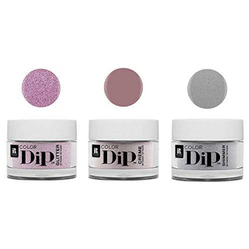 Red Carpet Manicure Professional Color Dip Nail Dip Powder 0.3 Oz Set, 3 Colors