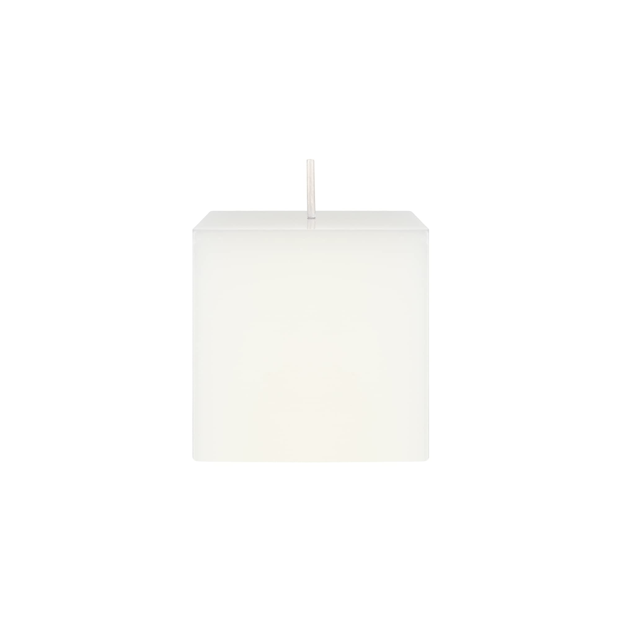 SRG1 pc Unscented White Square Pillar Candle, Hand Poured Premium Wax Candles 3 Inch x 3 Inch, Home Décor, Wedding Receptions, Baby Showers, Birthdays, Celebrations, Party Favors & More