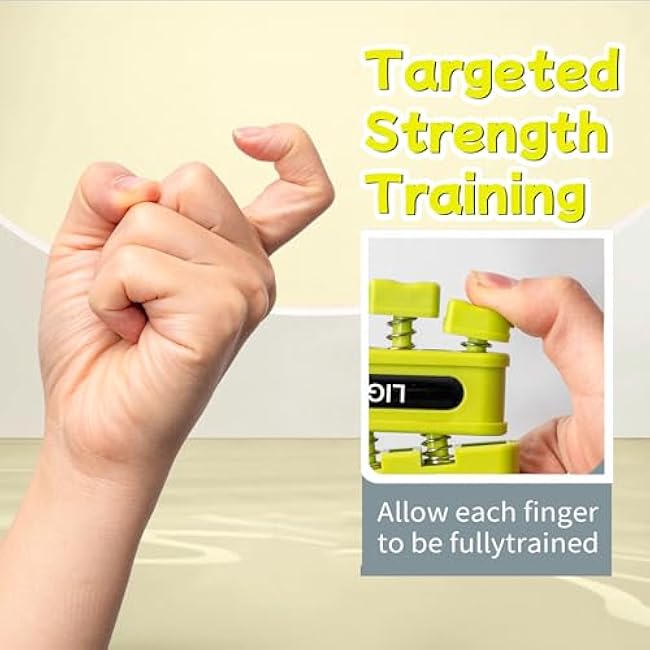 Grip Strength Trainer, Finger Strength Trainer for Grip Strength Training for Fingers, Wrists, and Hands for Home, Office, Gym, Climbing, Athletes, Musicians, and Therapy