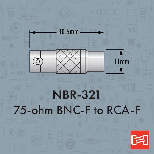 Hosa NBR-321 75-ohm Coupler, BNC to RCA miniatura 5