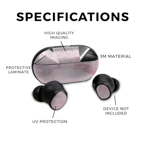 Image of Skin Compatible with Beats Solo Buds - Girly Marble Dazzle - Premium 3M Vinyl Protective Wrap Decal Cover - Easy to Apply | Crafted in The USA by MightySkins